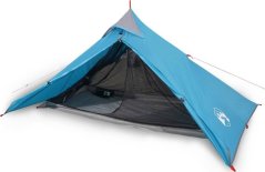 vidaXL Namiot kempingowy, 1-os., Modrý, 255x153x130 cm, tafta 185T Lumarko!