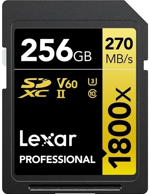 Lexar Professional 1800x SDXC 256 GB Class 10 UHS-II/U3 V60 (LSD1800256G-BNNNG)