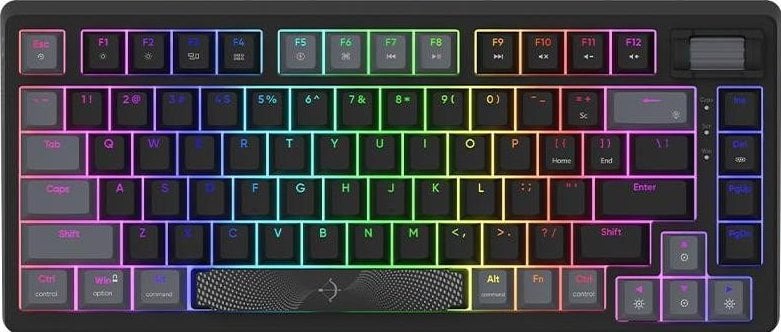 AQIRYS AQIRYS Klawiatura mechaniczna 75%/81 klawiszy przewodowa ADARA MINI LE black/grey