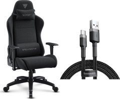 SENSE7 Spellcaster FUKU XL materiałowy czarny + kabel usb