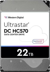 WD WD Ultrastar DC HC570 - Festp - verschlusselt - 22 TB - intern - 3.5" (8.9 cm) - SAS 12Gb/s - 7200 rpm - Puffer: 512 MB - Self-Encrypting Drive (SED)