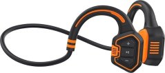 Evolveo EVOLVEO bezdrátová sluchátka BoneSwim MP3 16GB, na lícní kosti, oranžová