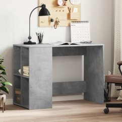 vidaXL Biurko, szarość betonu, 102x50x75 cm, materiał drevopochodny