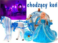 Jokomisiada Karoca Kopciuszek + koń z grzywą chodzi rży ZA1362