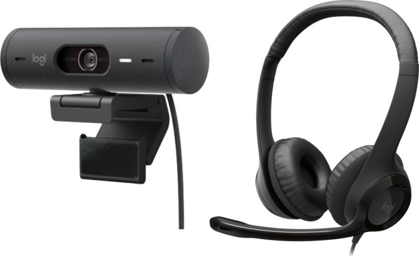 Logitech Brio 500 Graphite (960-001422) + H390  (981-000406)