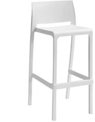 Nlle PROFI BRUSH kreslo barowe ogrodowe Volga Stool 65 50x49x89cm Biely (8003723003107)