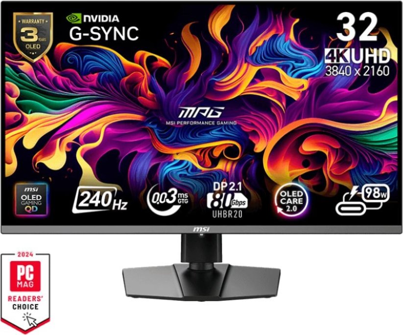 MSI 31.5"(80cm)TFT MSI MPG 322URXDE QD-OLED Frokov 240Hz Black