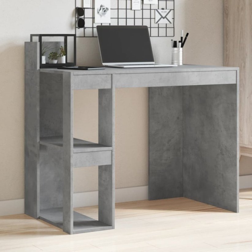 vidaXL Biurko, szarość betonu, 103,5x56,5x94 cm