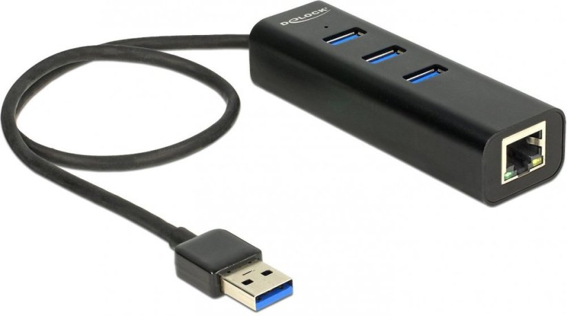 Delock 1x RJ-45  + 3x USB-A 3.0 (62653)