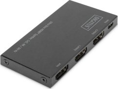 Digitus Rozdzielacz (Splitter) Ultra Slim HDMI 1x2, 4K 60Hz 3D HDR, HDCP 2.2, 18 Gbps, Micro USB