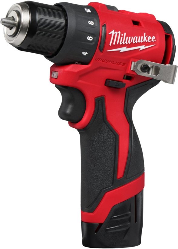 Milwaukee Akum. suktuvas-gręžtuvas M12 BLDDRC-202C 12V, 2x2,0Ah