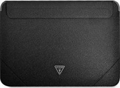 Guess Guess Sleeve GUCS14PSATLK 13/14" Čierny /black Saffiano Triangle Logo