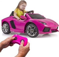 Feber FEBER Lamborghini Aventador Pink auto elektrický6V 3+