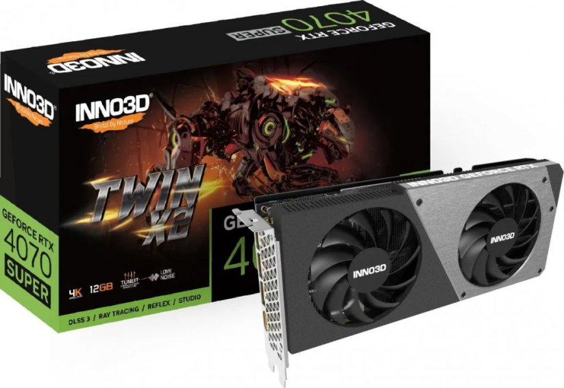 Inno3D GeForce RTX 4070 SUPER Twin X2 12GB GDDR6X (N407S2-126X-186162N)