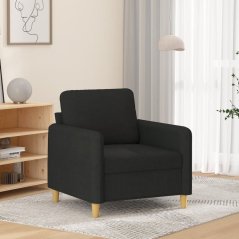 vidaXL Fotel, Čierny, 60 cm, obity tkaniną Lumarko!