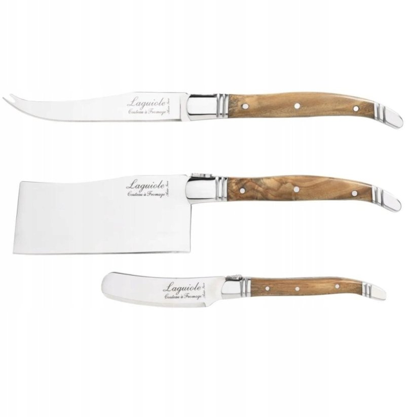 Laguiole LAGUIOLE Cheese knives Laguiole Olive Wood SET 3 SdV
