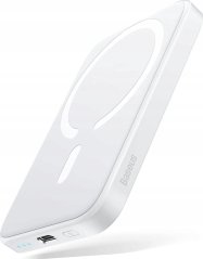 Baseus OS-Baseus Magnetic Mini Air Wireless Fast Charge Power Bank 6000mAh 20W Stellar White（With Simple Series Charging Cable Type-C to Type-C (20V/3A) 30cm White)