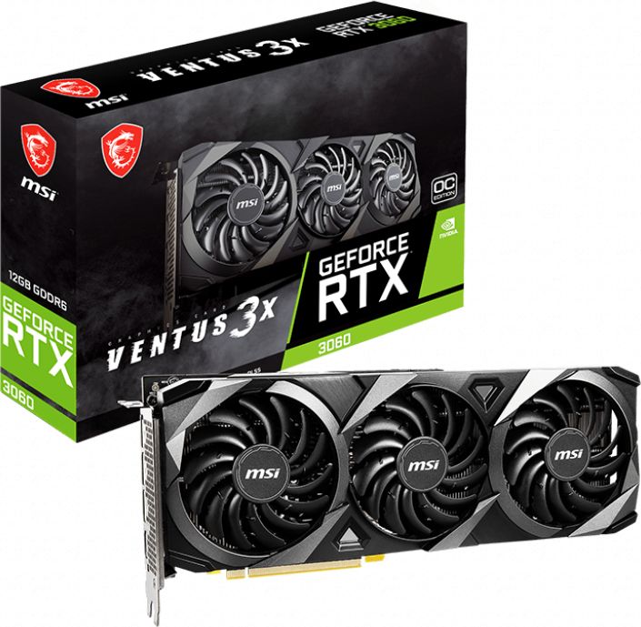 MSI GeForce RTX 3060 Ventus X3 OC 12GB GDDR6 (RTX 3060 VENTUS 3X 12G OC)