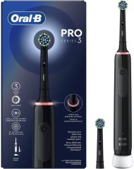 Oral-B Rotačná kefka Pro 3 3000 CrossAction Čierna + dodatkowa końcówka