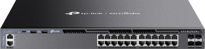 TP-Link Omada SG6428X łącza sieciowe Zarządzany L3 Gigabit Ethernet (10/100/1000) 1U Čierny