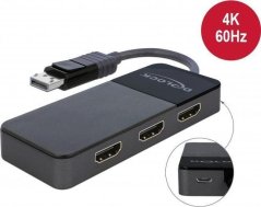 Delock DisplayPort 1.4> 3x HDMI MST splitters, splitters & switches