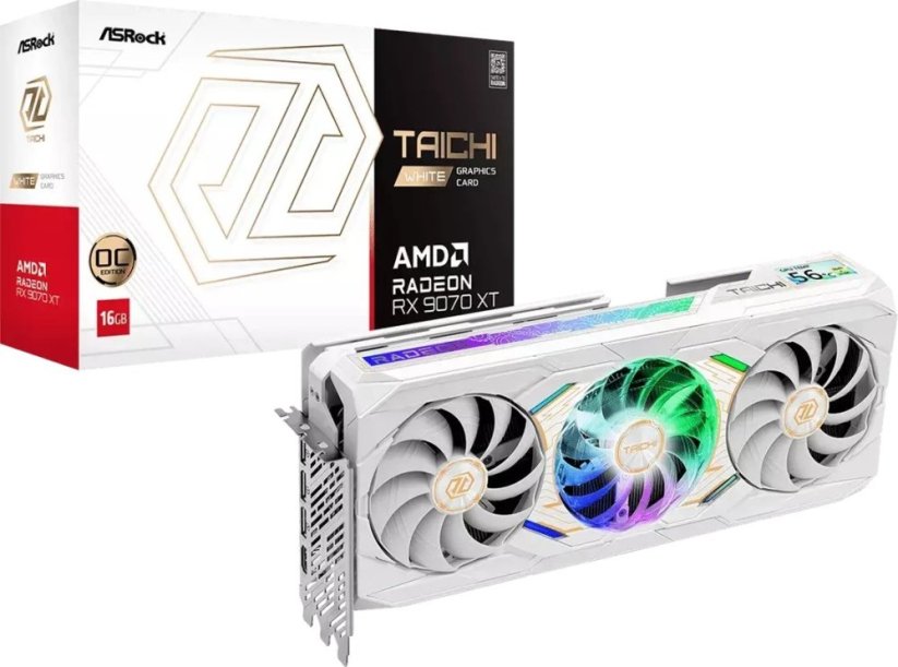 ASRock Radeon RX 9070 XT Taichi White 16GB GDDR6 (RX9070XT TCW 16GO)