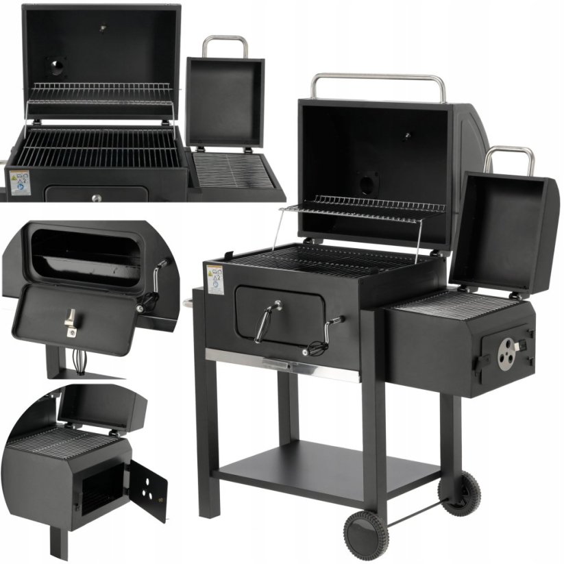Toya LUND DELUXE CHARCOAL GRILL WITH SMOKER