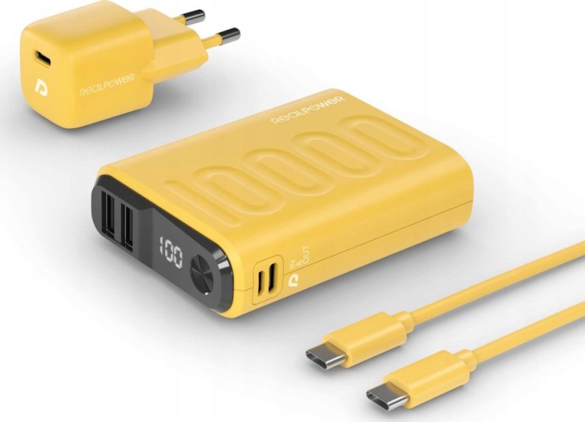 Realpower PB-10000 Set 10000 mAh Žltý (390659)