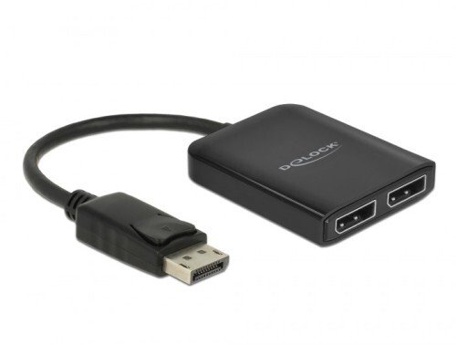 Delock Splitter DisplayPort 1.4 1 x DisplayPort to 2 x DP MST Black