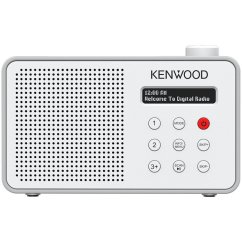 JVC Kenwood CR-M25DAB Portable DAB Plus Radio – Automatic Safety Alert – White and Silver