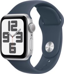 Apple Watch SE GPS + Cellular 40mm Silver Alu Sport S/M Modrý  (MXGF3ET/A)