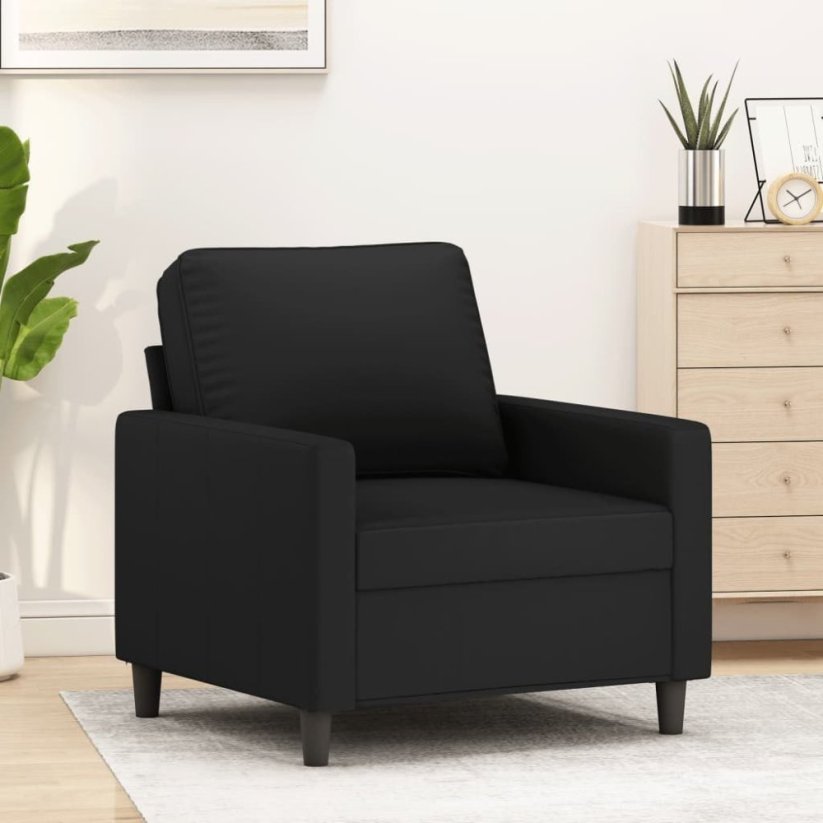vidaXL Fotel, Čierny, 60 cm, obity aksamitem Lumarko!