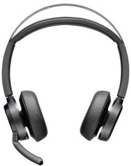 Poly Poly Voyager Focus 2 Wireless Headset, Bluetooth, BT700 USB-C Adapter, USB-C/A Adapter, Black