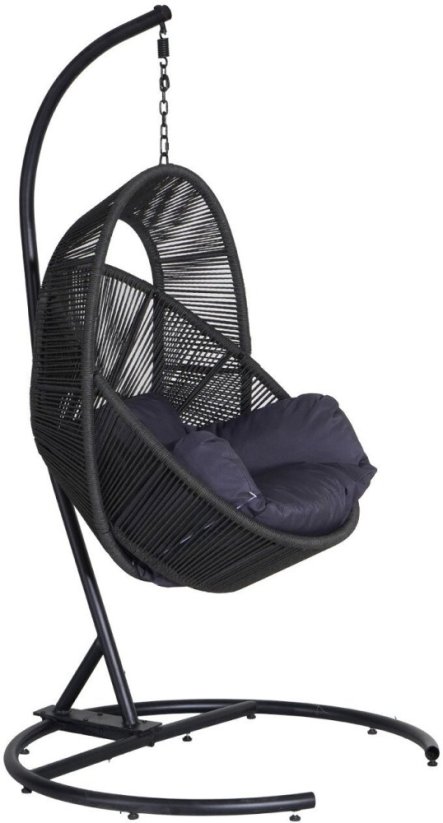 Gosh Hanging swing chair HATIS "Eliza", dark grey