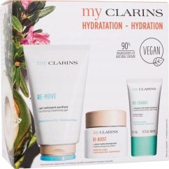 Clarins SET (RE-MOVE DETOXIFY DERMO-CLEANSIING GEL 125ML +  RE-BOOST HYDRA-ENERGIZING CREAM 50ML + RE-CHARGE DETOX-REPLUMPING NIGHT MASK 15ML)
