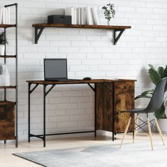 vidaXL vidaXL Biurko komputerowe, przydymiony dub, 131x48x75 cm