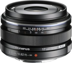 Olympus M.Zuiko Digital 17mm f/1.8, black