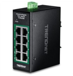 TRENDnet TI-PGLC80 8-portowy gigabitowy przemysłowy PoE+ na szynę DIN (TI-PGLC80)