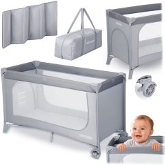 Ricokids Postieľka Turistické 125 x 65 x 78 cm RK-240 sivé