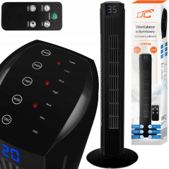 Vežový ventilátorLTC PS 82 cm 50 W, LCD, diaľkové ovládanie