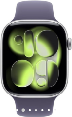 Apple Watch 11 GPS 46mm Silver Alu Sport Band M/L Fialový (MEVA4ZR/A)