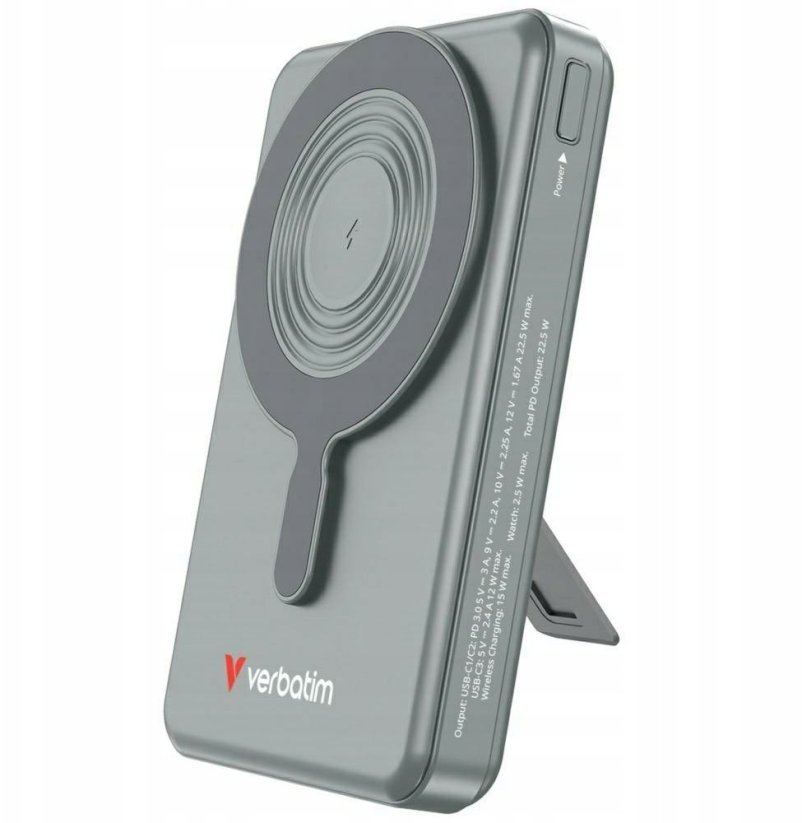 Verbatim Charge´n´Go Power Bank 2C & Display 10000mAh grey