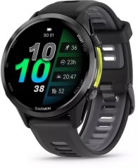 Garmin Forerunner® 970 Carbon Grey DLC Titanium with Black Case and Black/Translucent Whitestone Band