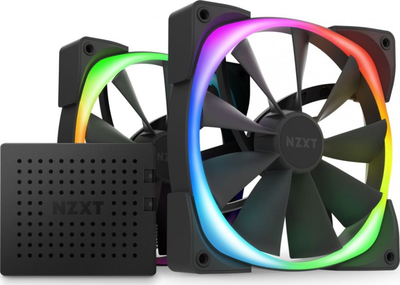 Nzxt Aer RGB 2 140mm 2-pack + Hub (HF-2814C-TB)