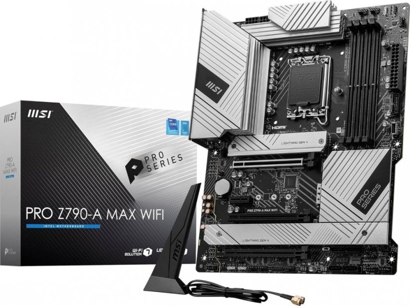 MSI MB Sc LGA1700 PRO Z790-A MAX WIFI, Intel Z790, 4xDDR5, 1xDP, 1xHDMI, WI-FI