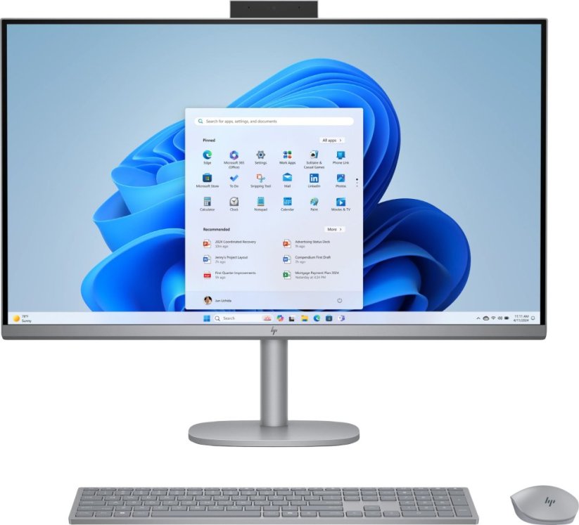 HP OmniStudio X 32-c0007nw Intel Core Ultra 5 125H 80 cm (31.5") 3840 x 2160 px All-in-One PC 32 GB DDR5-SDRAM 1 TB SSD Windows 11 Home Wi-Fi 7 (802.11be) AI PC strieborný (B4LE5EA)