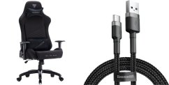 SENSE7 Spellcaster Senshi Edition XL materiałowy czarny + kabel usb