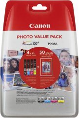 Canon originálny toner CLI-551XL C/M/Y/BK Photo Value Pack (6443B006)