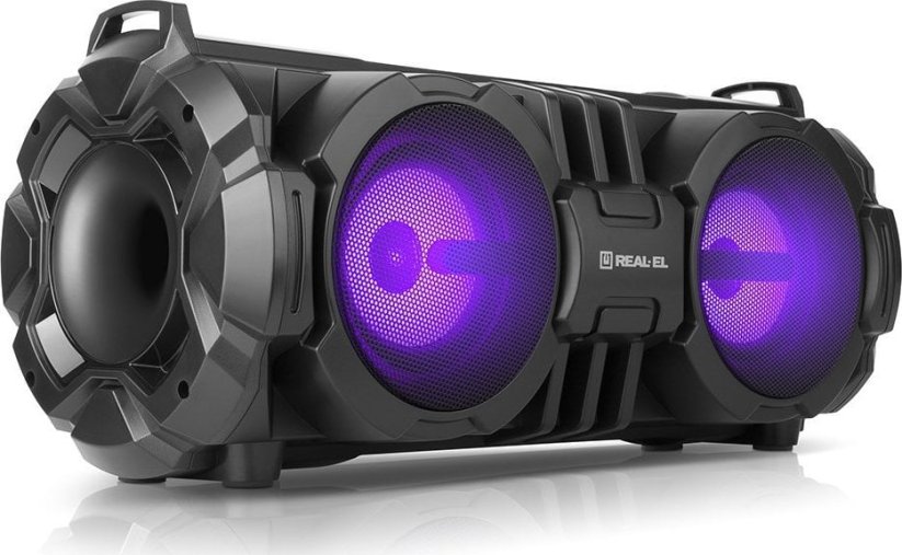 Real-El Reproduktor prenosná Real-El X-737 Bluetooth z oświetleniem RGB