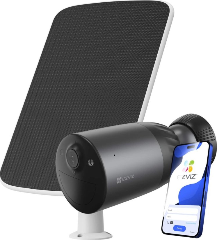 Ezviz Kamera z własnym zasilaniem i panelem słonecznym Wi-Fi 8 Mpx eLife BC1C 4K Pro